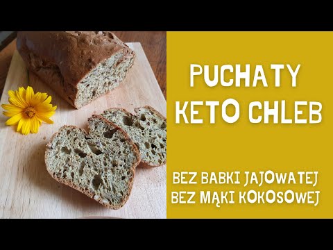 Puchaty keto chleb bez babki jajowatej i mąki kokosowej