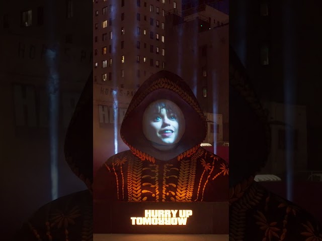 THE #HURRYUPTOMORROW MIRROR INSTALLATION ON HOLLYWOOD & VINE.