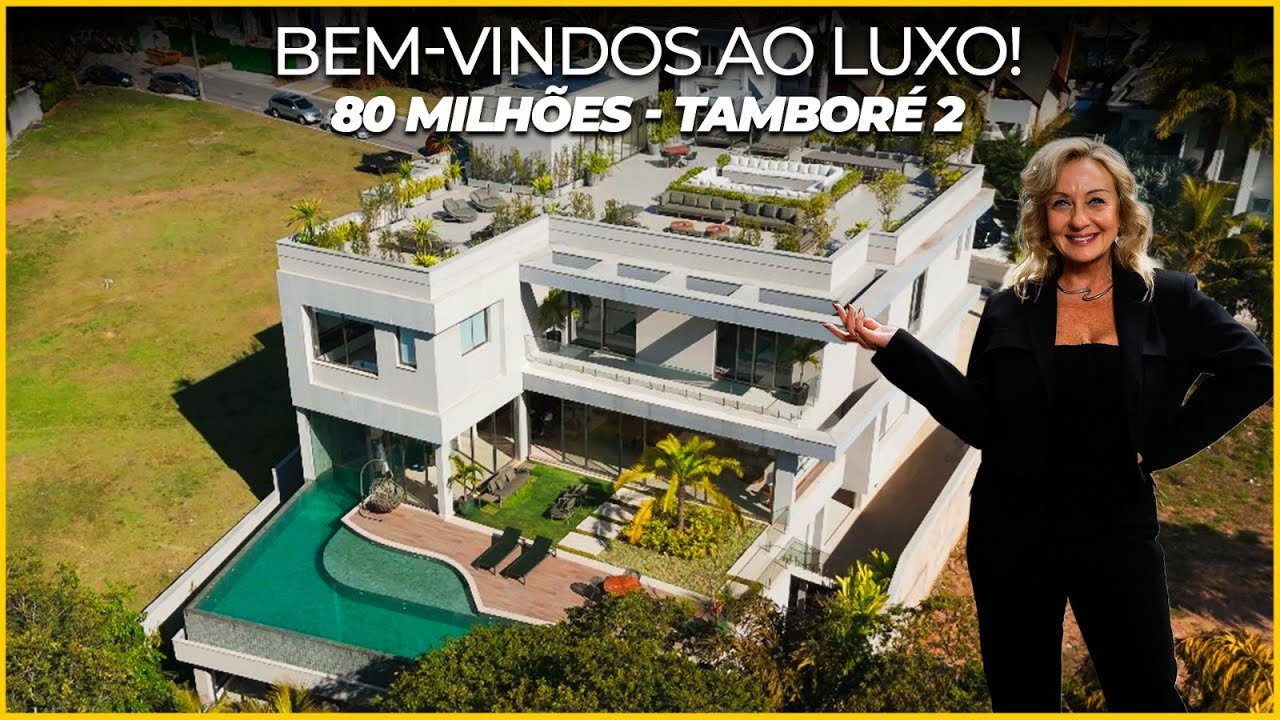 Casa à venda no Tamboré 2 com 1.800 m², 6 suítes e rooftop de 450 m²