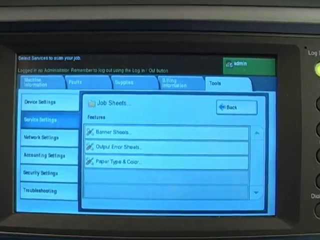 Enable/Disable the Banner Page: Xerox WorkCentre 7500 Series - Xerox