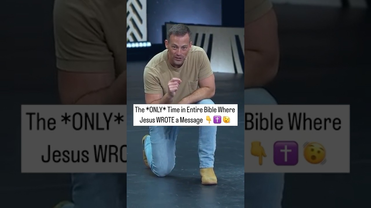 The *ONLY* time in entire Bible when Jesus WROTE a message