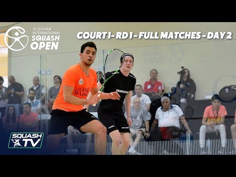Squash: El Gouna International - Court 1 - Rd 1 Full Matches - Day 2