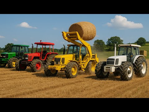 How Tractors and Excavators Work - Real Farm Machinery in Action - Farming with Power