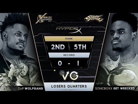 XCS FGC Finals SFV - DoP | Wolfgang (Blanka) Vs. Sonicboxx | geTwreCked (Ed) Street Fighter V LQ