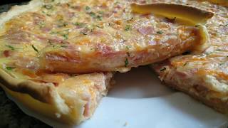 Quiche de bacon y queso