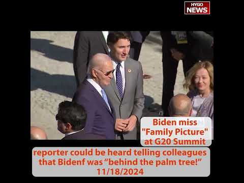 “Oh my God… he’s behind palm tree right now!' Biden miss 'Family Picture' at G20 Summit