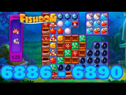 Fishdom Level 6886 - 6890 HD Walkthrough | 3 match puzzle | gameplay | android | 6887 | 6888 | 6889