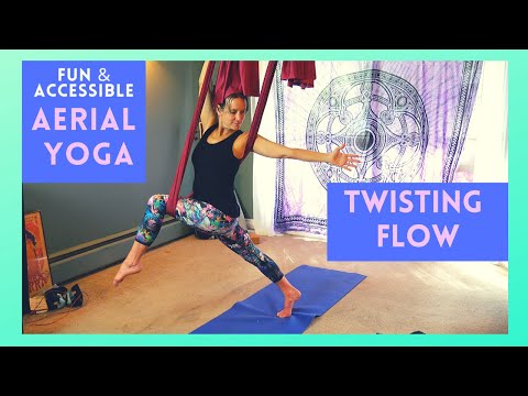 Aerial Yoga Sequence: Twisty flow
