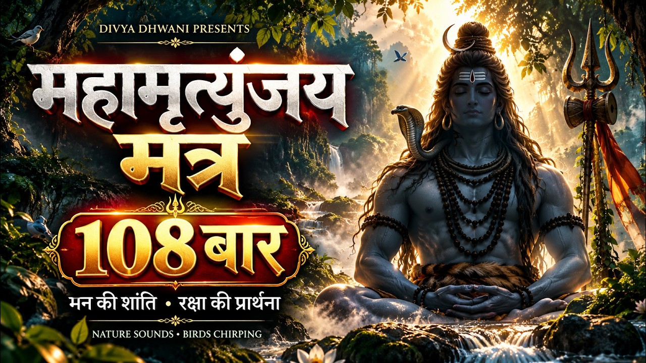 Mahamrityunjaya Mantra 108 Times 🙏 For Peace & Protection | महामृत्युंजय मंत्र | Nature Sounds
