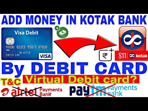 How to Add money using Debit card In Kotak Mahindra Bank 811 Zero Balance Account||Add Money In Bank Video