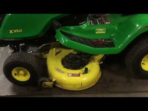 How to remove a accel 42” deep mower deck John Deere X350