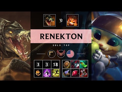 Renekton Top vs Gnar - NA Grandmaster Patch 25.19