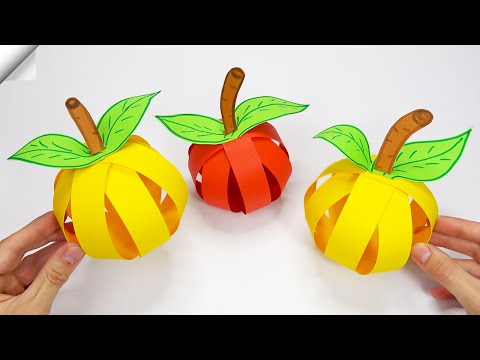 3d paper apple Easy paper crafts