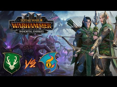 The Sisters of Twilight Face THE CHANGER | Wood Elves vs Tzeentch - Total War Warhammer 3