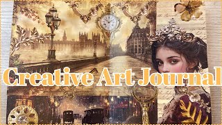 CREATIVE ART JOURNAL WITH ME | CREATIVE ART JOURNAL IDEAS