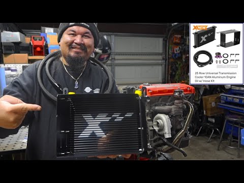 Install Demo: NEW Maxpeedingrods 25 Row Oil Cooler Kit | Review | B18C-R