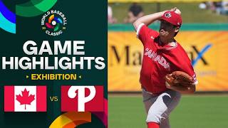 Canada vs. Phillies 2026 World Baseball Classic | Exhibition Game Highlights