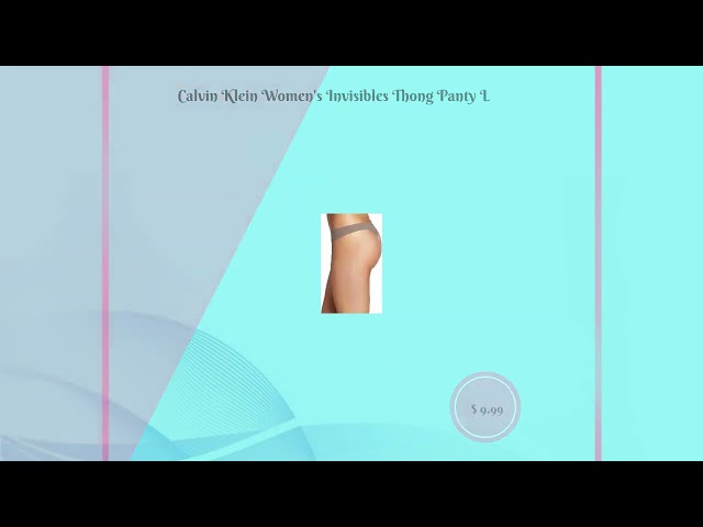 Vídeo relacionado con Calvin Klein Invisibles Thong Bragas de Tira, Peach Glow, L para Mujer