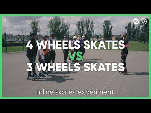 3 wheels VS 4 wheels - inline skates experiment