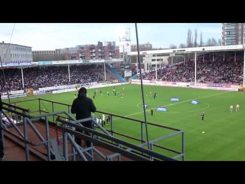 11 avril 2015 - Charleroi vs La Gantoise - Présentation des équipes et chant Pays de Charleroi