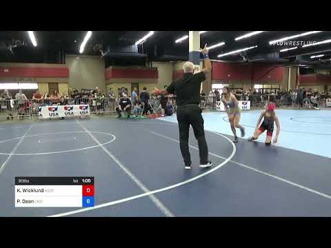 90 Lbs Consi Of 4 - Kira Wicklund, Ascend Wrestling Academy Vs Peggy Susan Dean, Chicks Wrestling