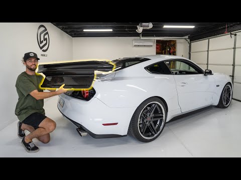 Building a Mustang GT: Carbon Fiber Spoiler Trunk Install