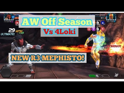 Alliance War Off Season vs 4Loki ! New Rank 3 Mephisto Destroys Hazard Shift !
