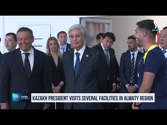 Kazakh President visits several facilities in Almaty region