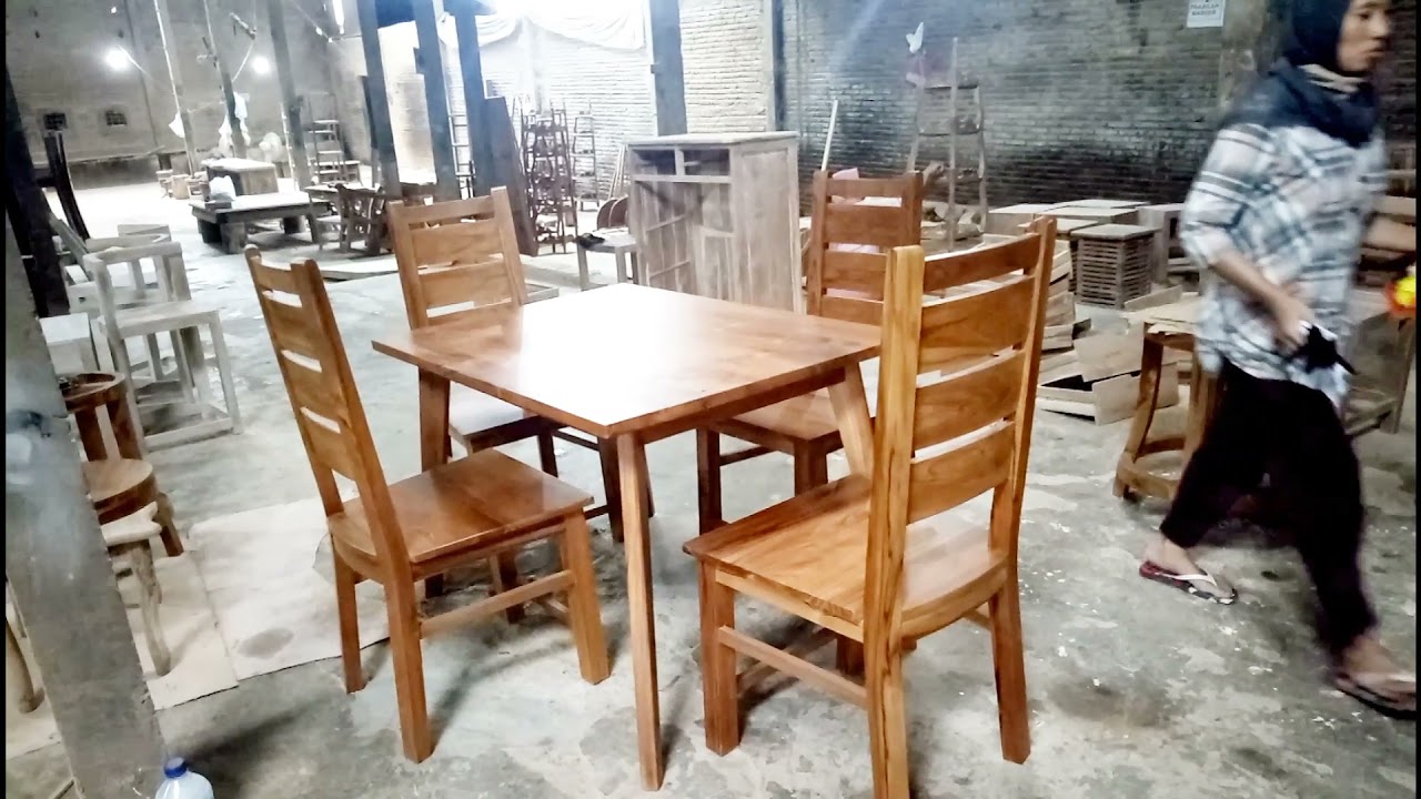 DIY membuat set meja makan jati murah 4k