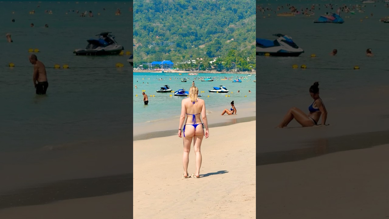 🇹🇭Phuket Beach Sea And Sand Summer Holiday Sunny Day 55🏝️ #phuketbeach