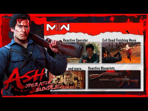 NEW Ash Williams Evil Dead Operator Bundle Showcase MW2 [Finishing Move, Reactive Operator and Guns]