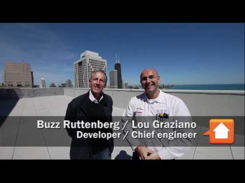 On the roof with Buzz and Lou at 600 Lake Shore Drive