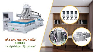 MÁY CNC ROUTER 4 ĐẦU CHẠY VÁCH TRANG TRÍ | R325-R4