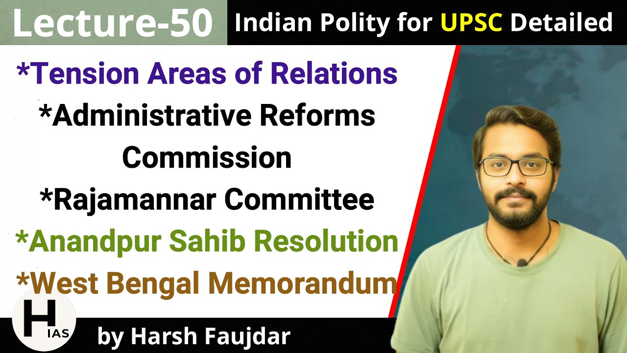 Video lecture on Centre-State Relations in Indian Constitution