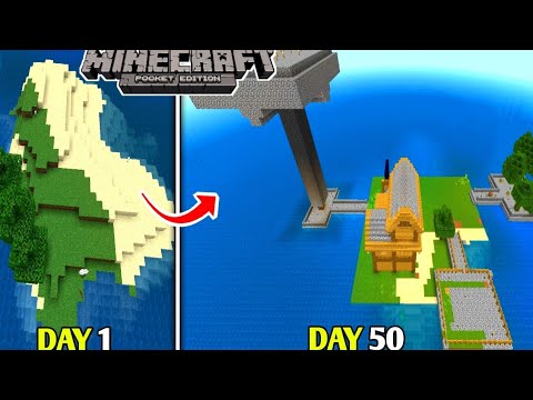 Surviving 100 Days in Minecraft Pocket Edition - EPIC Island Challenge!