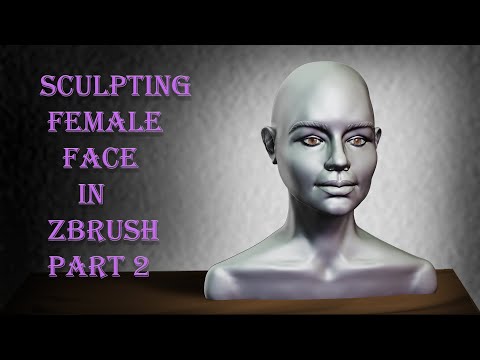 Sculpting Female head from a sphere in zbrush - part 2