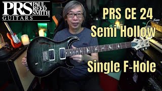 Video thumbnail for PRS CE 24 SEMI HOLLOW W SINGLE F HOLE   TRAMPAS GREEN SMOKEBURST by Jon is just TOO LouD!!