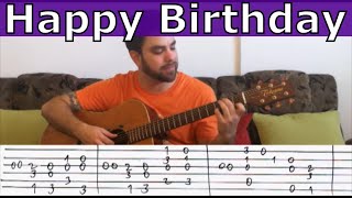 Fingerstyle Tutorial: Happy Birthday ("Extreme" Version) - Guitar Lesson w/ TAB