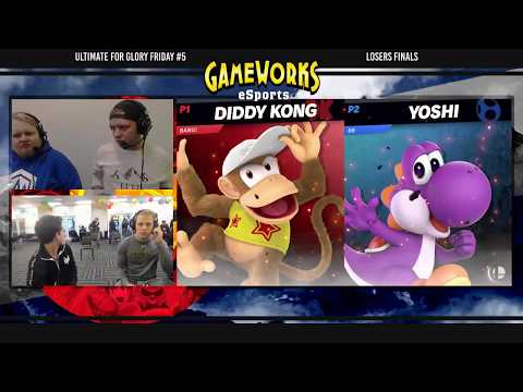 Ultimate For Glory Friday #5 - AcaRa|BANG! (Diddy Kong) Vs. JFK (Yoshi) - Losers Finals