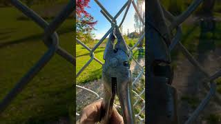 How To Tie Off A Chain Link ⛓️ Fence Properly #fence #builder #security