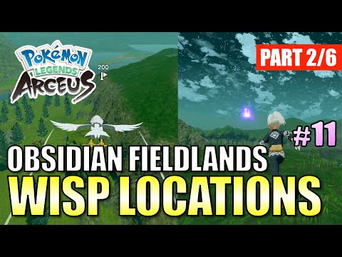 ALL WISP LOCATIONS IN OBSIDIAN FIELDLANDS (Easy to follow) - Pokemon Legends Arceus