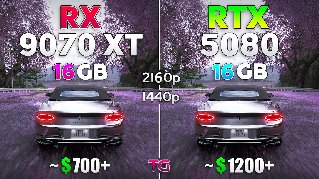 RTX 5080 vs RX 9070 XT - Big Comparison with New Drivers 2026 | 1440p & 4K
