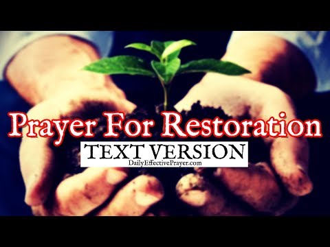 Prayer For Restoration (Text Version - No Sound) Video