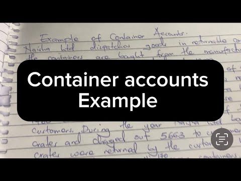 Container accounts Accounting