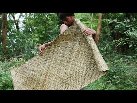 Primitive Technology, Making mat from screw-pine in the wild