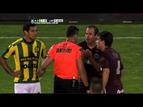Roja a Ayala. Aldosivi 1 - Lanús 0. Fecha 27. Primera División 2015. FPT.