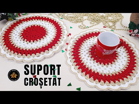 Cum crosetam suport decorativ pentru farfurii - Tutorial pas cu pas