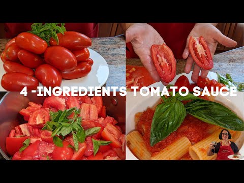 Perfect Italian tomato sauce made from scratch with San Marzano Tomatoes.