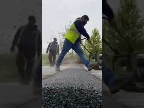 When a karen wants a speed bump 🤣🤣🤣 #shorts #karen #construction