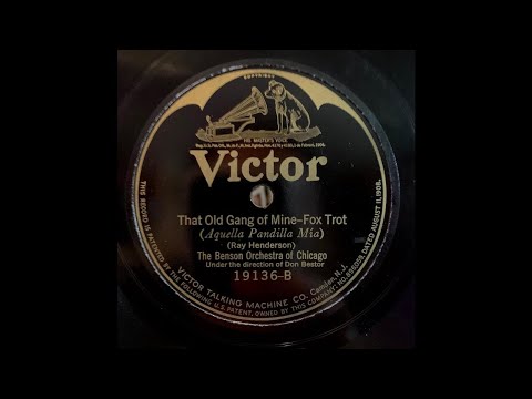 The Benson Orchestra Of Chicago ‎– That Old Gang Of Mine (1923)